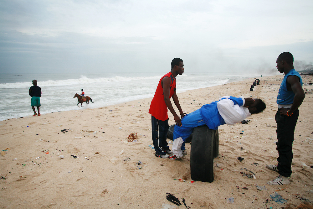 Bukom-Accra-Beach-training