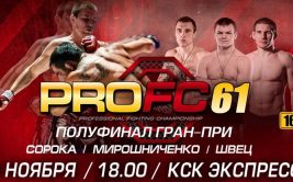 6 ноября состоится турнир PROFC 61