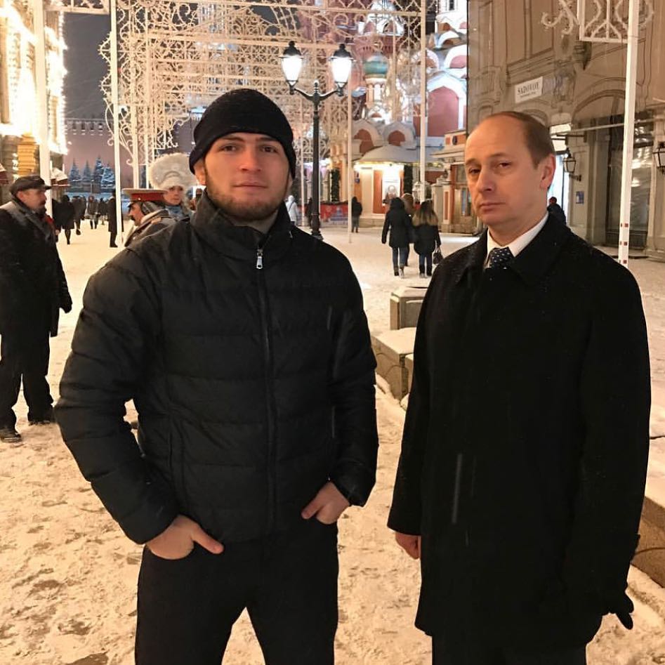 Владимир Путин с Хабибом Нурмагомедовым