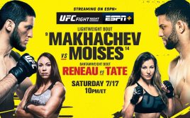 Результаты турнира UFC on ESPN 26: Махачев — Мойзес